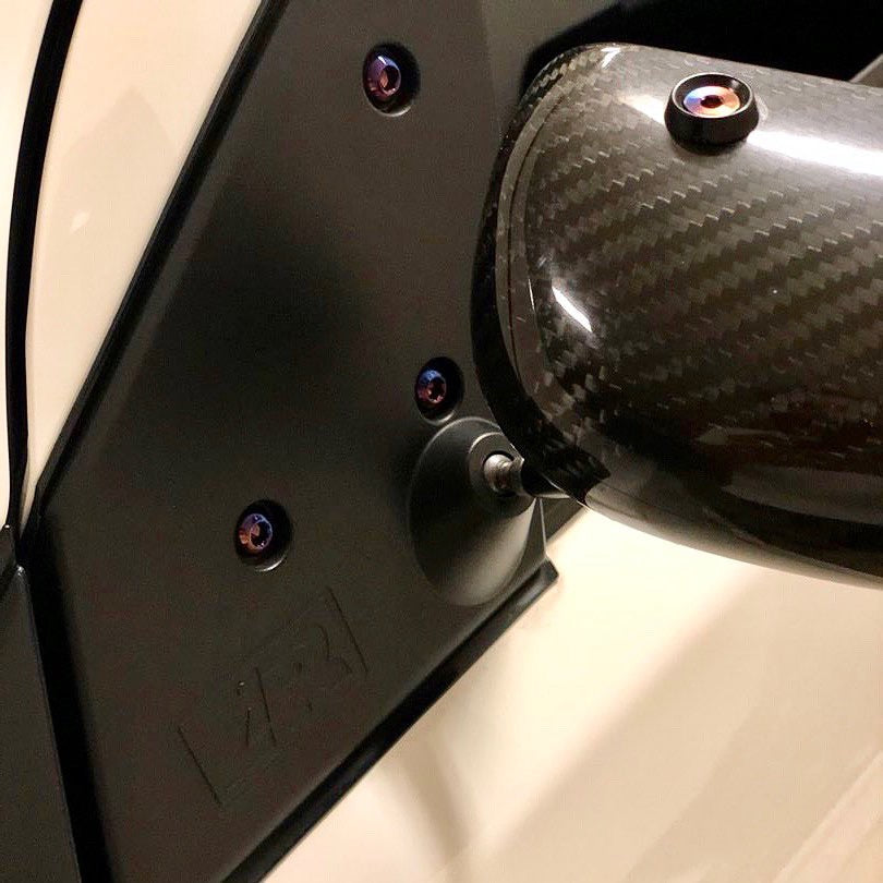 JDC Titanium Hardware for APR GT3 Mirrors (Evo 7/8/9) - Graveyard Performance