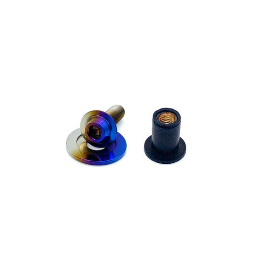 JDC Titanium Washer Fluid Pop Clip Replacement Hardware (2023+ FL5 Civic Type R) - Graveyard Performance