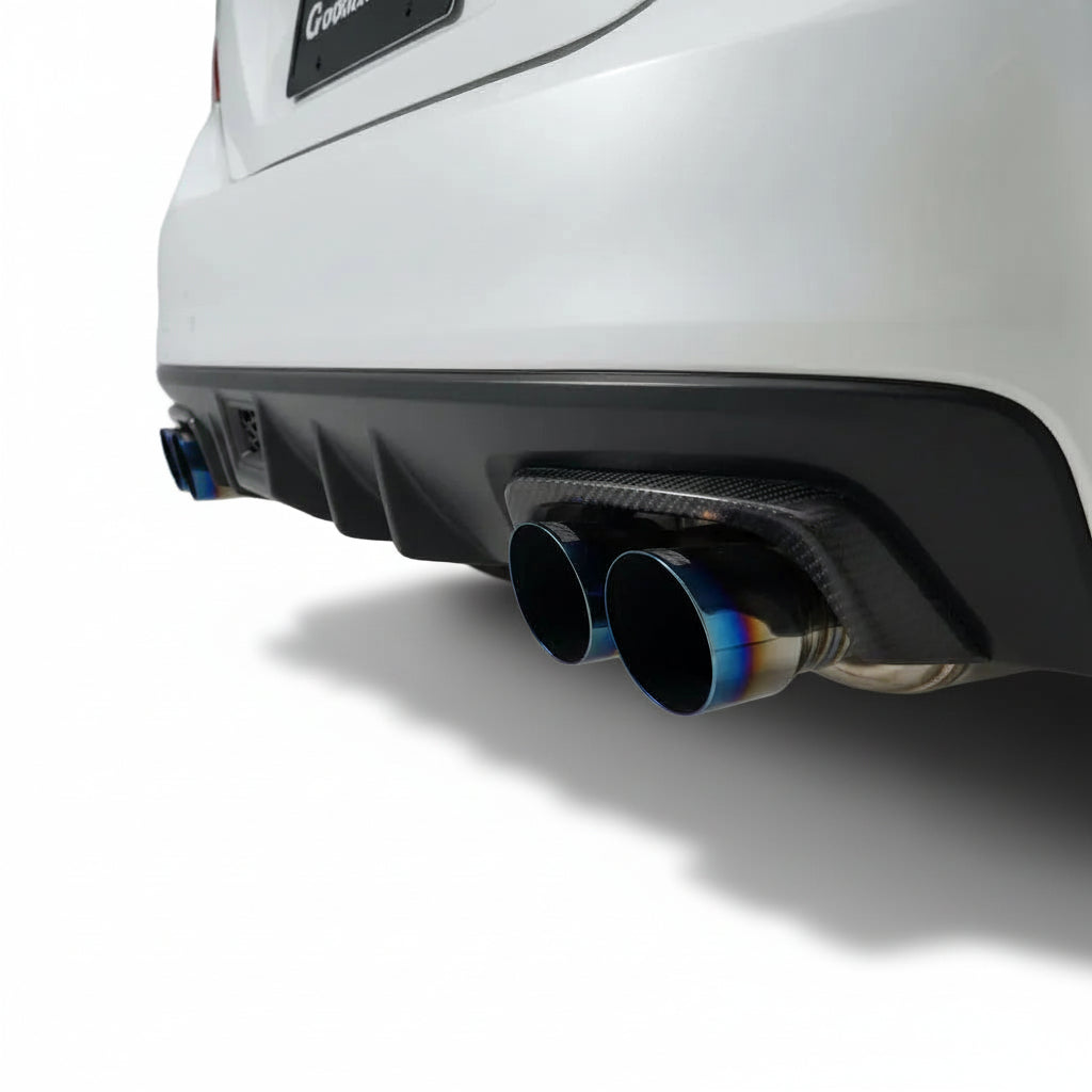 JDMuscle [15-21 WRX/STI] Pre-preg Carbon Fiber Exhaust Trim Covers - Graveyard Performance