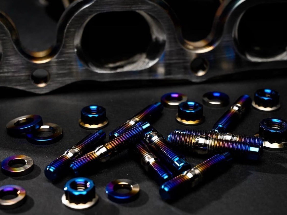 JDC Titanium Exhaust Manifold Stud Kit | Evo 1–9 / 2G DSM - Graveyard Performance