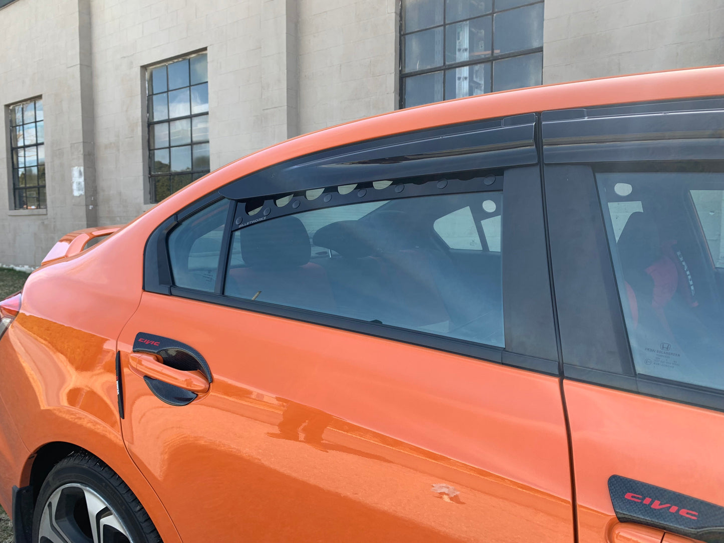 Billetworkz Window Vents Honda Civic Sedan 2012-2015 - Graveyard Performance
