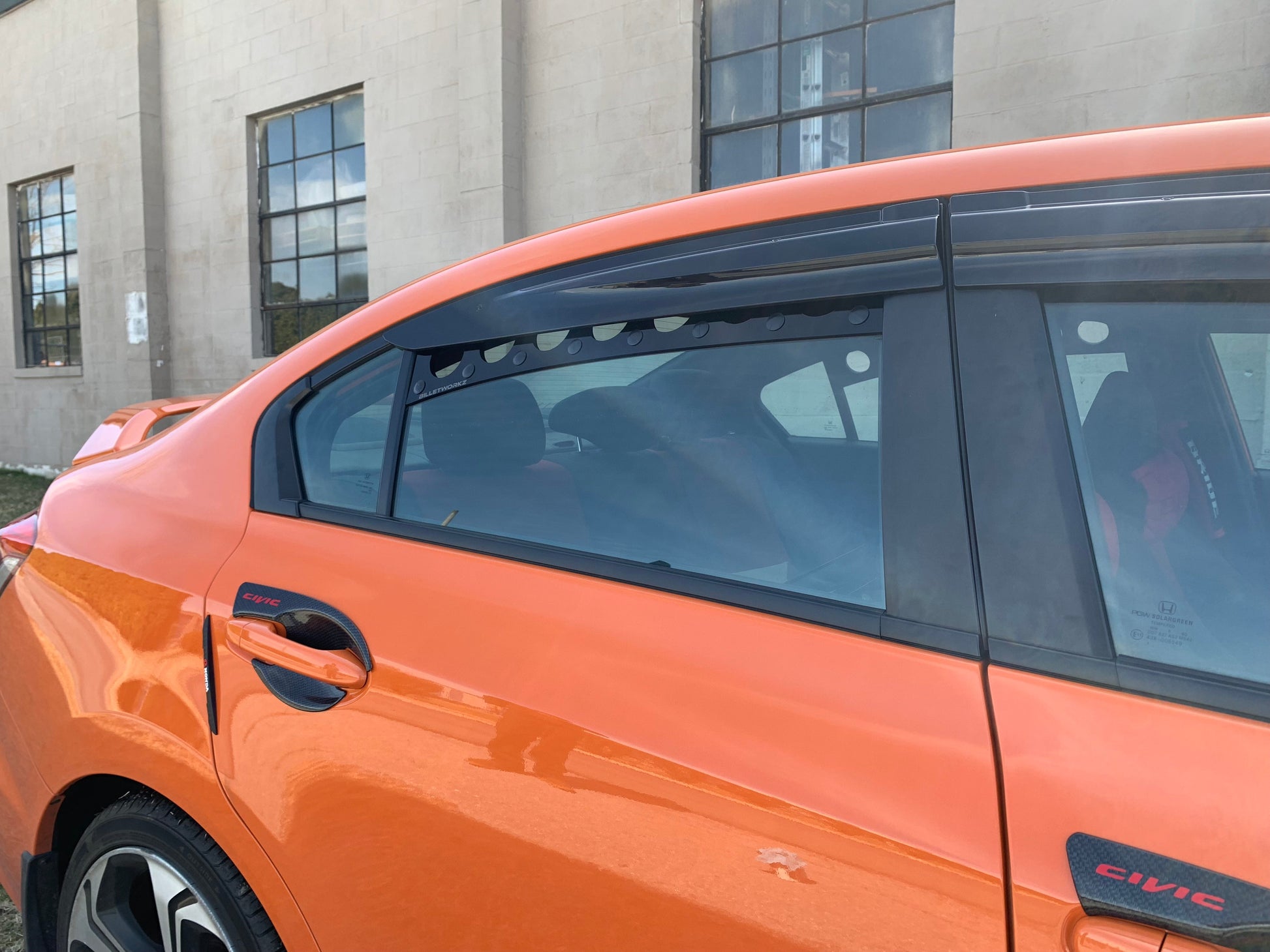 Billetworkz Window Vents Honda Civic Sedan 2012-2015 - Graveyard Performance
