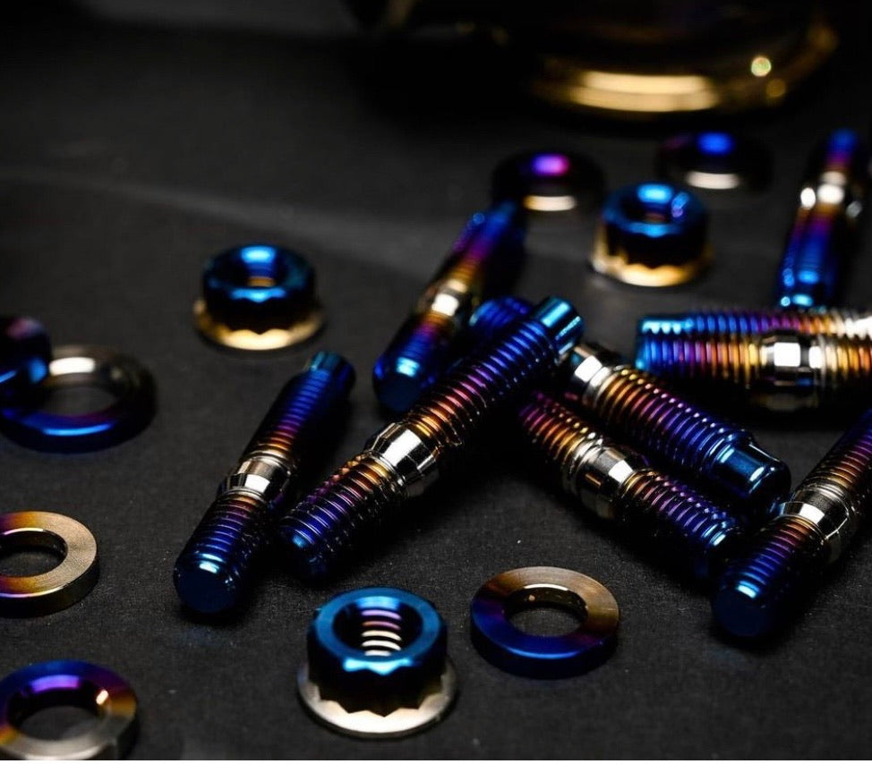 JDC Titanium Exhaust Manifold Stud Kit | Evo 1–9 / 2G DSM - Graveyard Performance