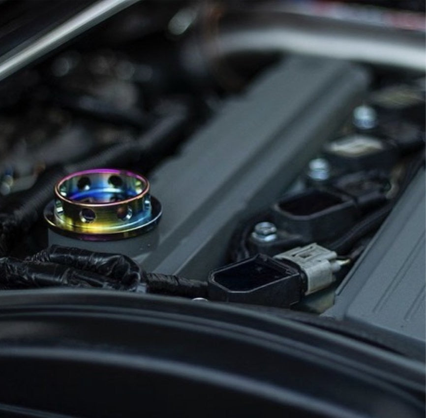 JDC Titanium V1 Oil Cap (Evo 1-9/DSM) - Graveyard Performance