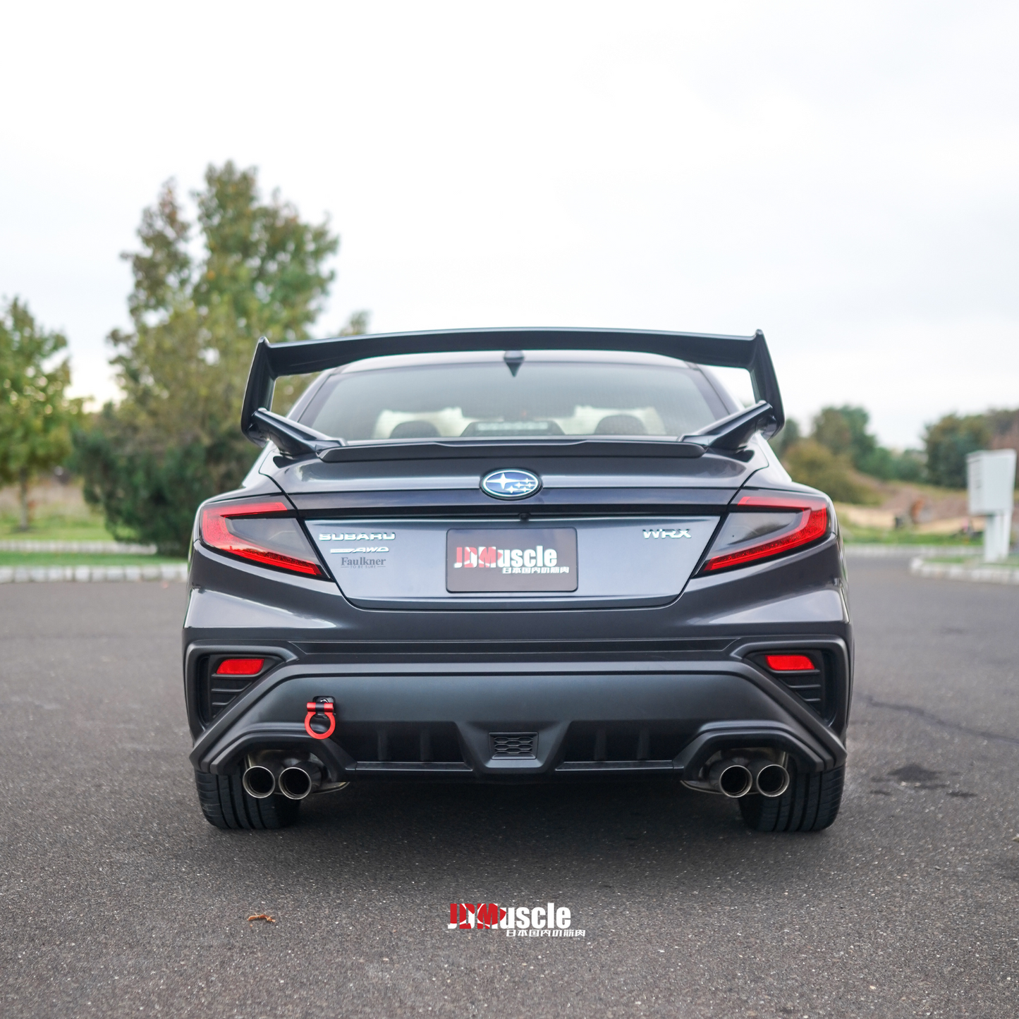 JDMuscle [22-25 WRX] VA STI Style 3-Piece Spoiler-Paint Matched/Gloss Black/ABS *Final Edition