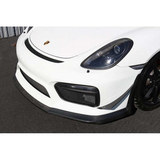 APR Performance Porsche 981 Cayman GT4 Carbon Fiber Front Bumper Canards 2015-2016