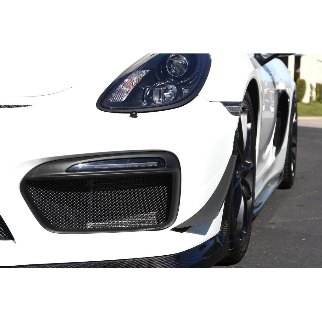 APR Performance Porsche 981 Cayman GT4 Carbon Fiber Front Bumper Canards 2015-2016