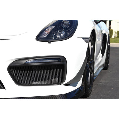 APR Performance Porsche 981 Cayman GT4 Carbon Fiber Front Bumper Canards 2015-2016