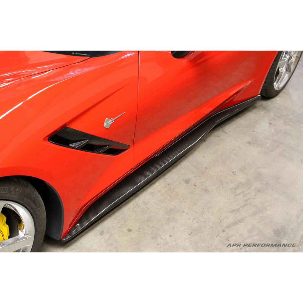 APR Performance Chevrolet Corvette C7 Carbon Fiber Side Rocker Extensions/ Side Skirt