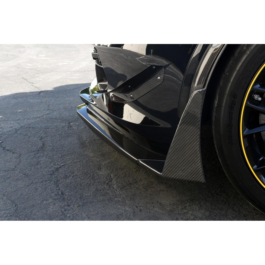 APR Performance Chevrolet Corvette C7 Z06 Carbon Fiber Front Bumper Canards and Spats