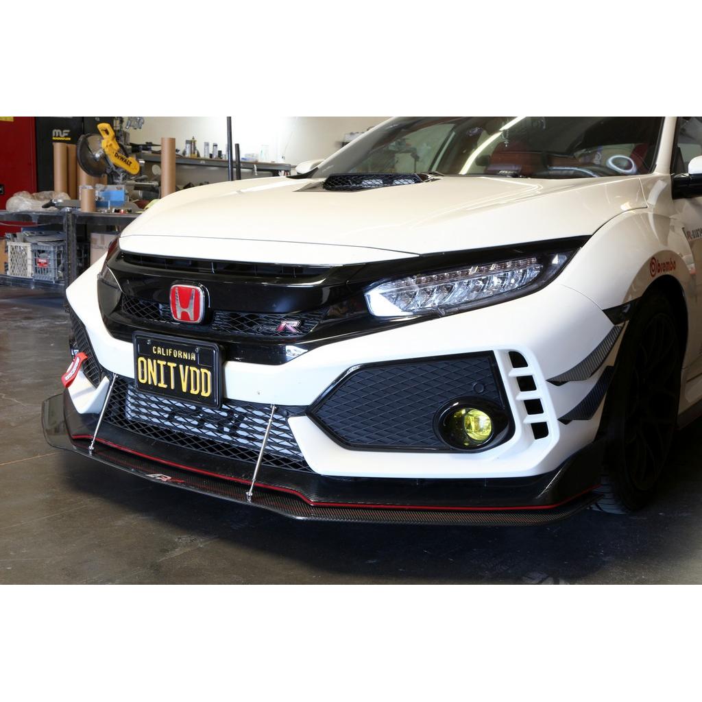 APR Performance Honda FK8 Civic Type R Carbon Fiber Front Bumper Canards 2017 - 2021