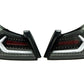 OLM Evolution Tail Lights (Clear Lens, Black Base, White Bar) - 2015-2021 WRX / STI