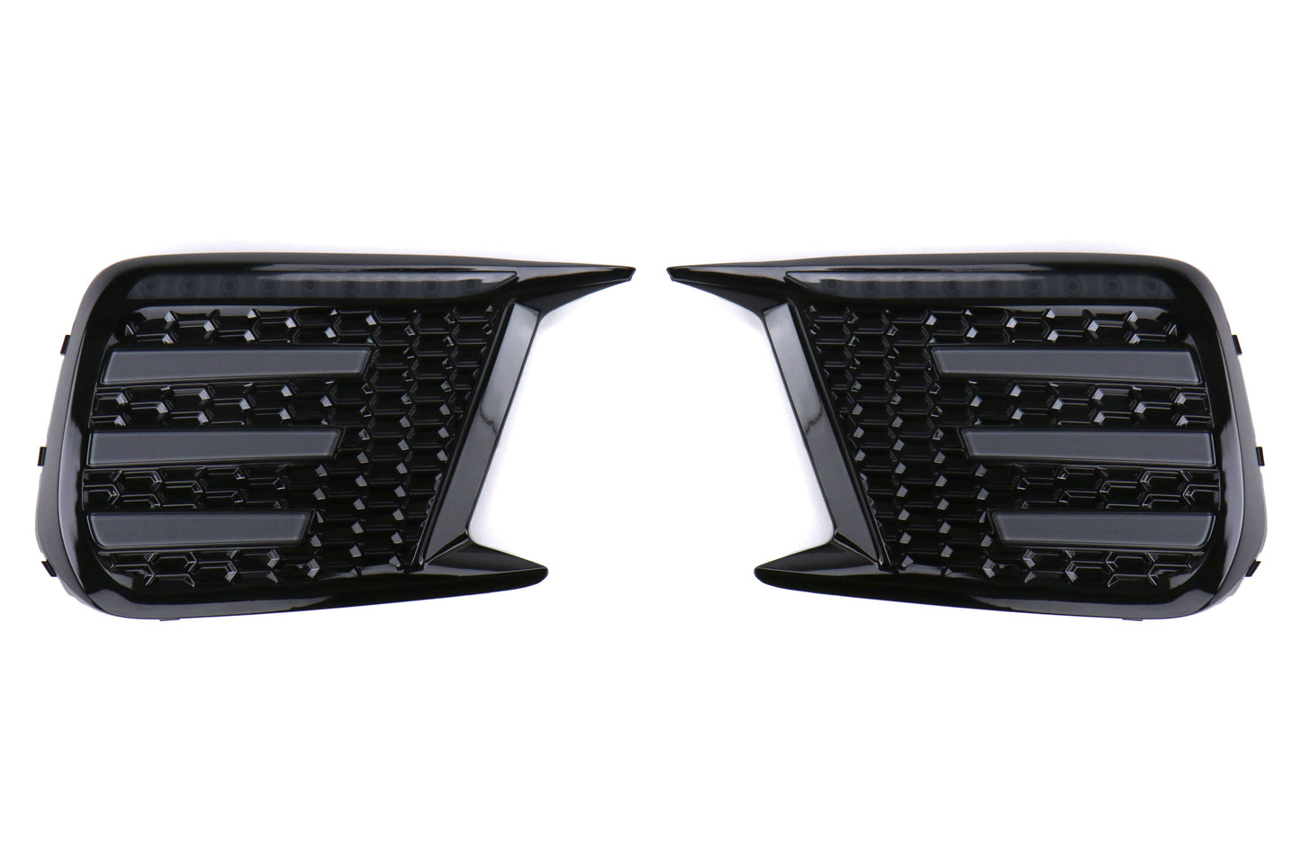 OLM Smoked Tri Bar Fog Light Bezel (No Fog Hole) - 2018-2021 Subaru WRX / STI - Graveyard Performance