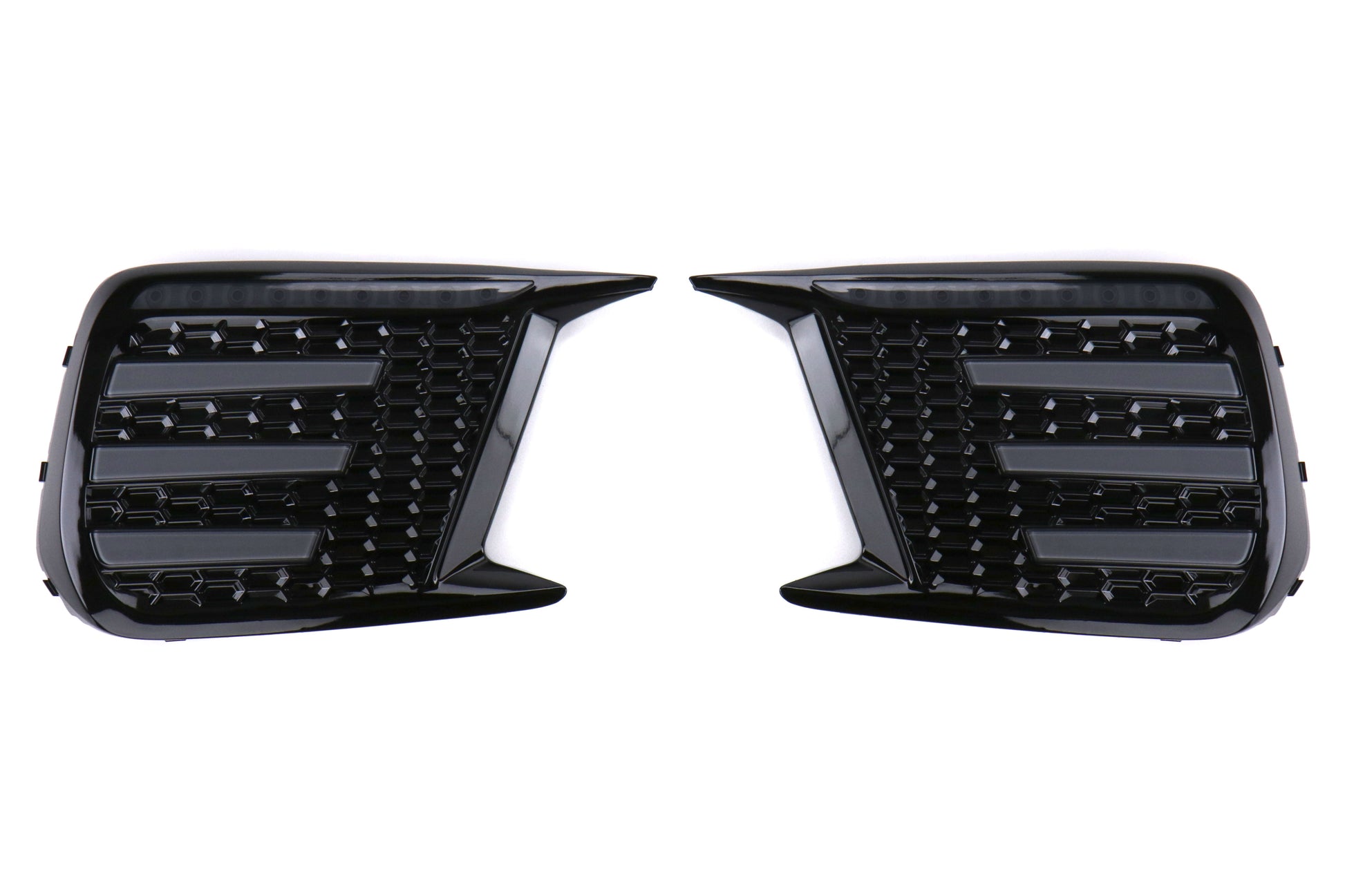 OLM Smoked Tri Bar Fog Light Bezel (No Fog Hole) - 2018-2021 Subaru WRX / STI - Graveyard Performance