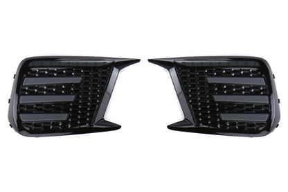 OLM Smoked Tri Bar Fog Light Bezel (No Fog Hole) - 2018-2021 Subaru WRX / STI - Graveyard Performance