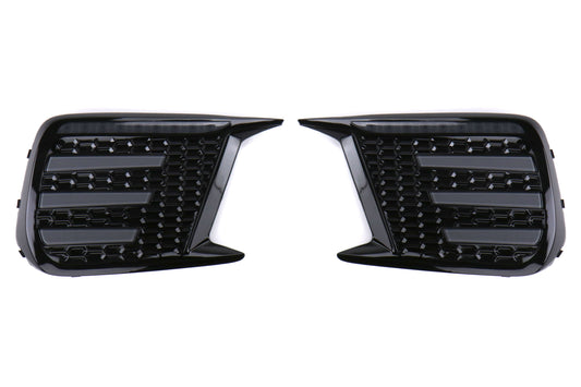 OLM Smoked Tri Bar Fog Light Bezel (No Fog Hole) - 2018-2021 Subaru WRX / STI - Graveyard Performance