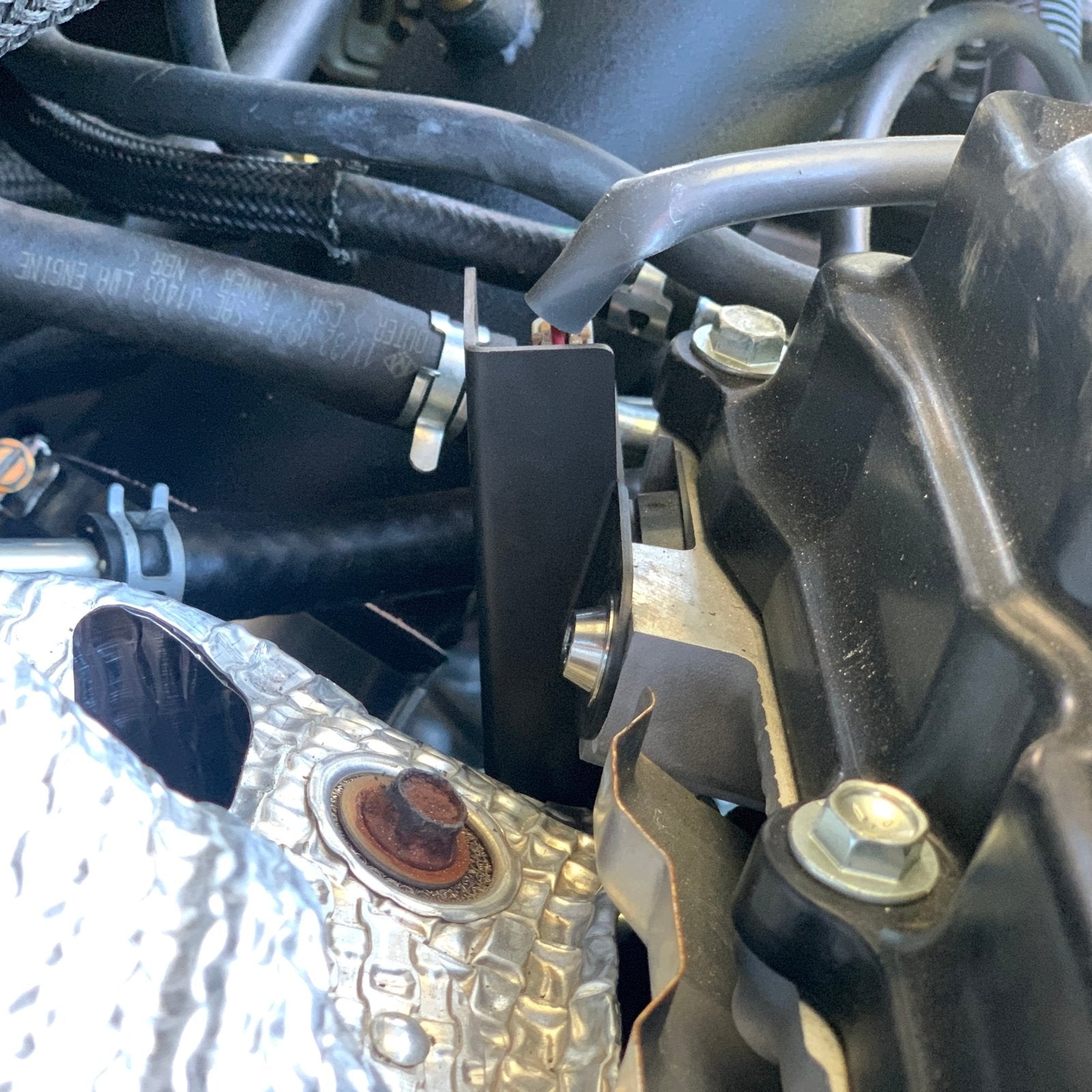 JDC Aluminum Cam Position Sensor Heat Shield (Evo X) - Graveyard Performance