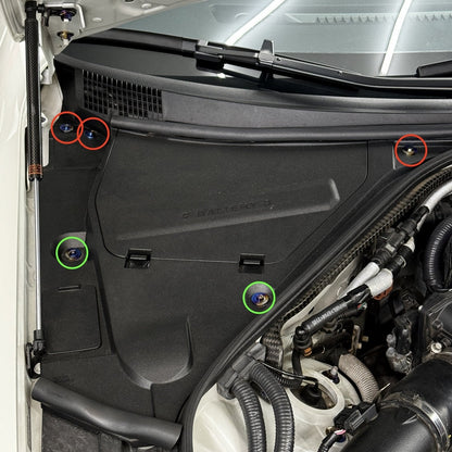 JDC Titanium Battery & Brake Reservoir Panel Plastic Rivet Replacement Kit (R35 GT-R) - Graveyard Performance
