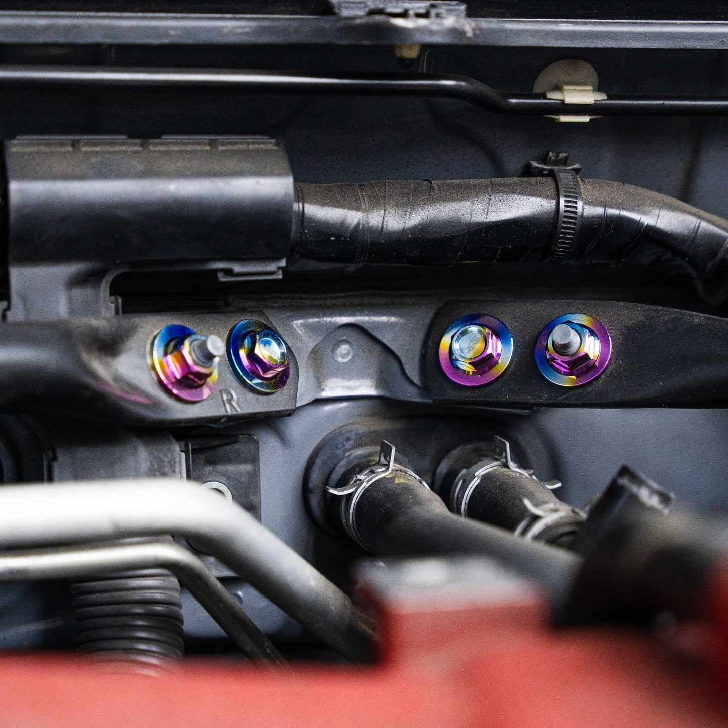 JDC Titanium Engine Bay Dress-Up Hardware Kit (13-21 FRS/BRZ/86) - Graveyard Performance