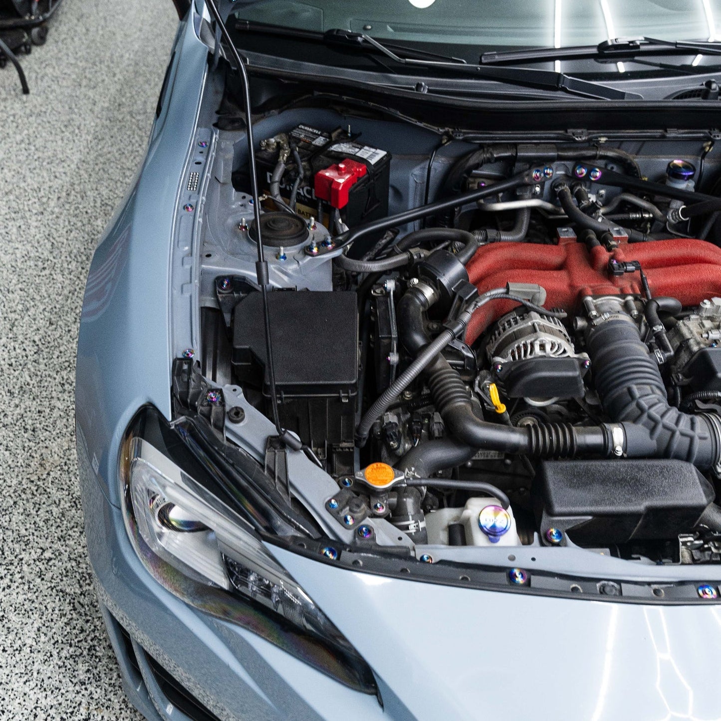 JDC Titanium Engine Bay Dress-Up Hardware Kit (13-21 FRS/BRZ/86) - Graveyard Performance