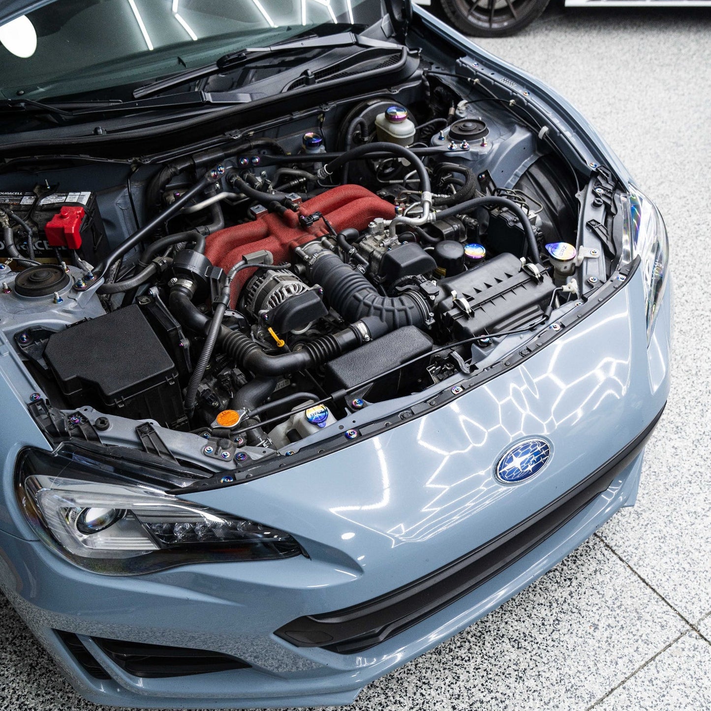 JDC Titanium Engine Bay Dress-Up Hardware Kit (13-21 FRS/BRZ/86) - Graveyard Performance