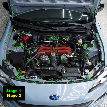 JDC Titanium Engine Bay Dress-Up Hardware Kit (13-21 FRS/BRZ/86) - Graveyard Performance