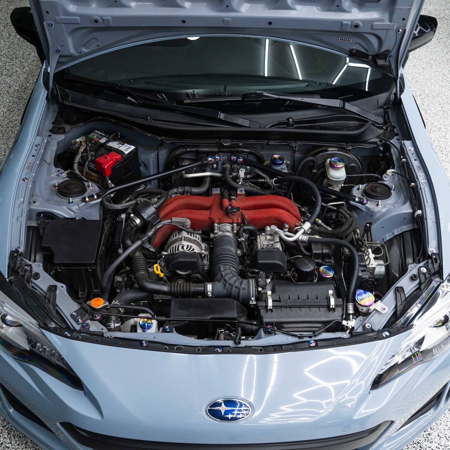 JDC Titanium Engine Bay Dress-Up Hardware Kit (13-21 FRS/BRZ/86) - Graveyard Performance