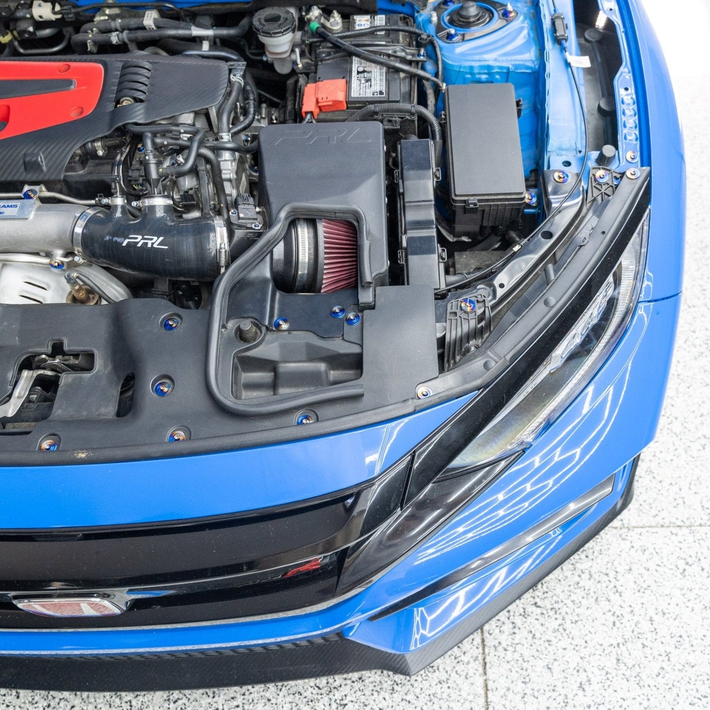 JDC Titanium Engine Bay Dress-Up Hardware Kit (Honda FK8 Type R) - Graveyard Performance