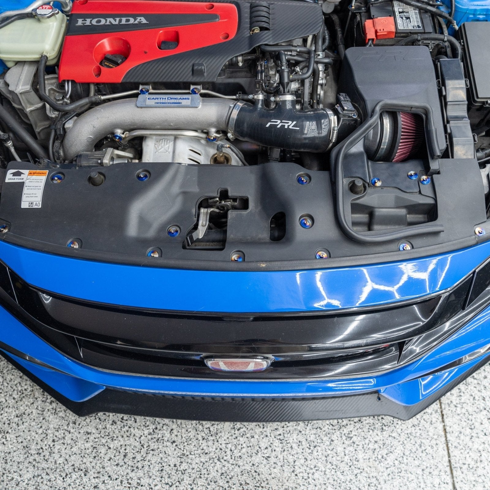 JDC Titanium Engine Bay Dress-Up Hardware Kit (Honda FK8 Type R) - Graveyard Performance