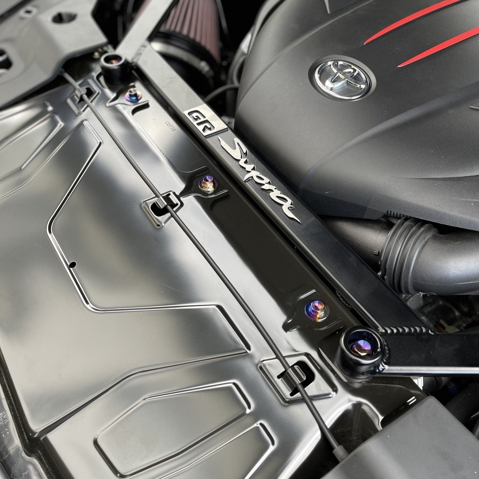 JDC Titanium Engine Bay Dress-Up Hardware Kit (A90/A91 Supra) - Graveyard Performance