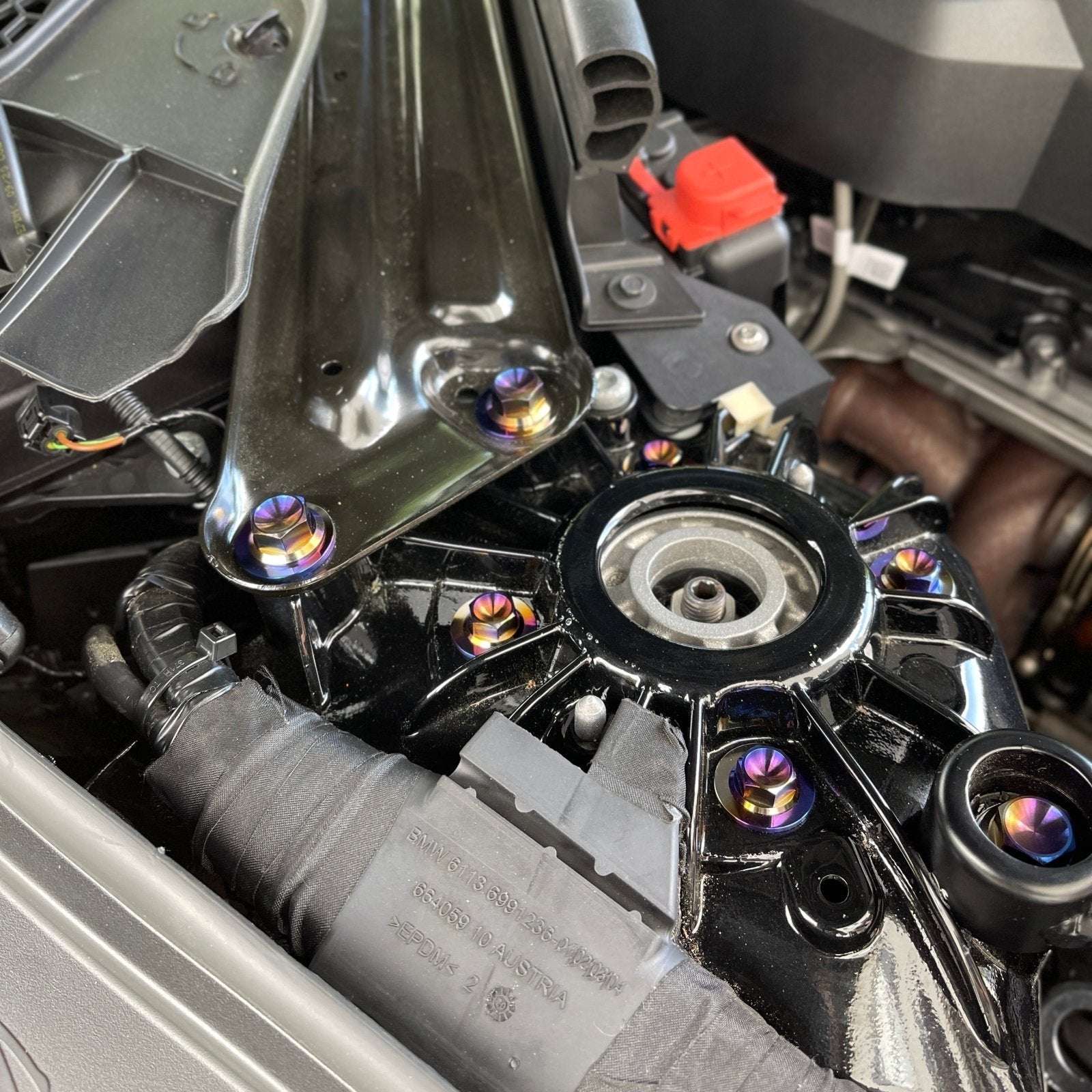 JDC Titanium Engine Bay Dress-Up Hardware Kit (A90/A91 Supra) - Graveyard Performance