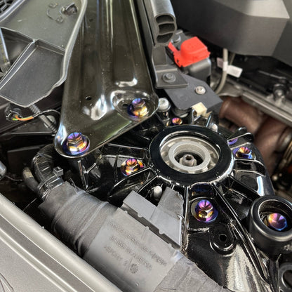 JDC Titanium Engine Bay Dress-Up Hardware Kit (A90/A91 Supra) - Graveyard Performance