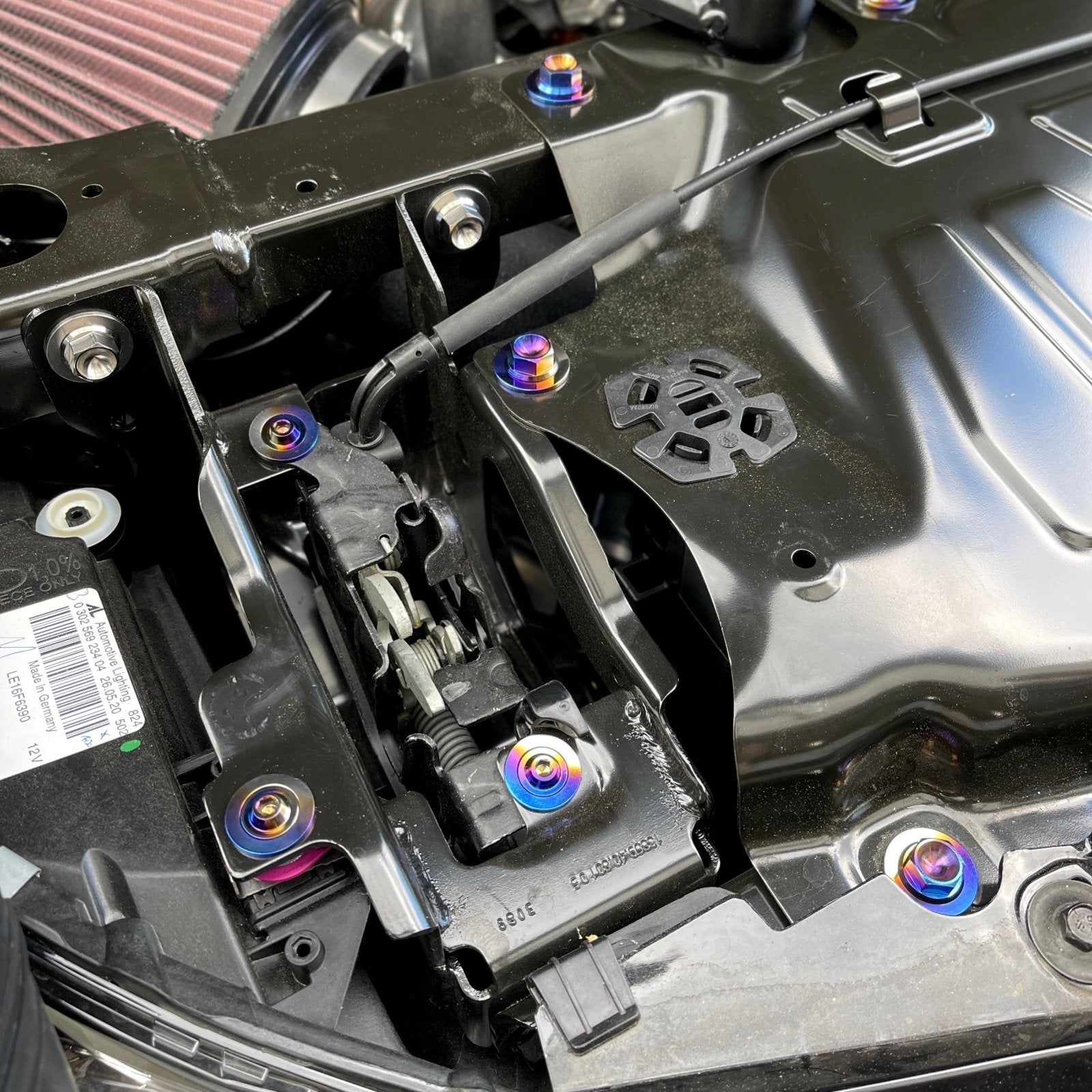 JDC Titanium Engine Bay Dress-Up Hardware Kit (A90/A91 Supra) - Graveyard Performance