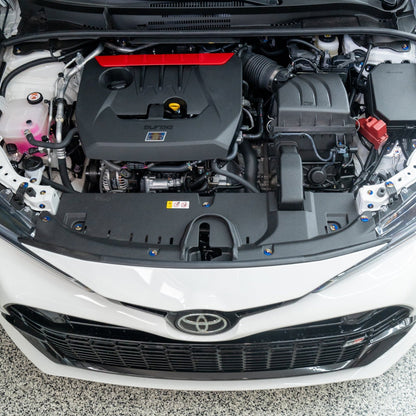 JDC Titanium Engine Bay Dress-Up Hardware Kit (23+ GR Corolla) - Graveyard Performance
