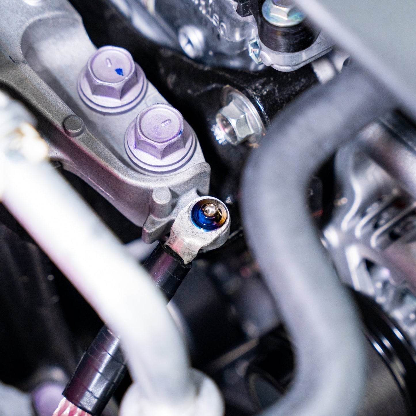 JDC Titanium Engine Bay Dress-Up Hardware Kit (23+ GR Corolla) - Graveyard Performance