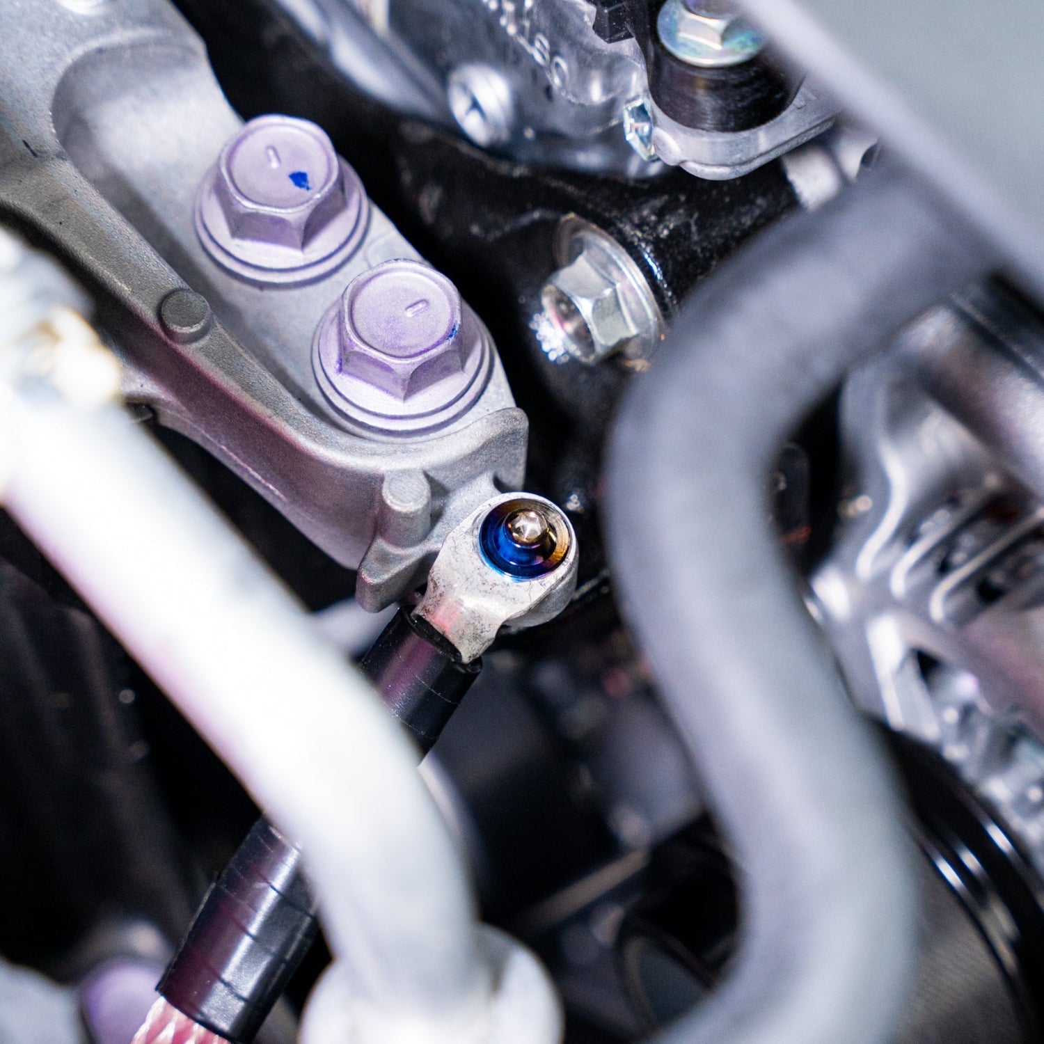JDC Titanium Engine Bay Dress-Up Hardware Kit (23+ GR Corolla) - Graveyard Performance