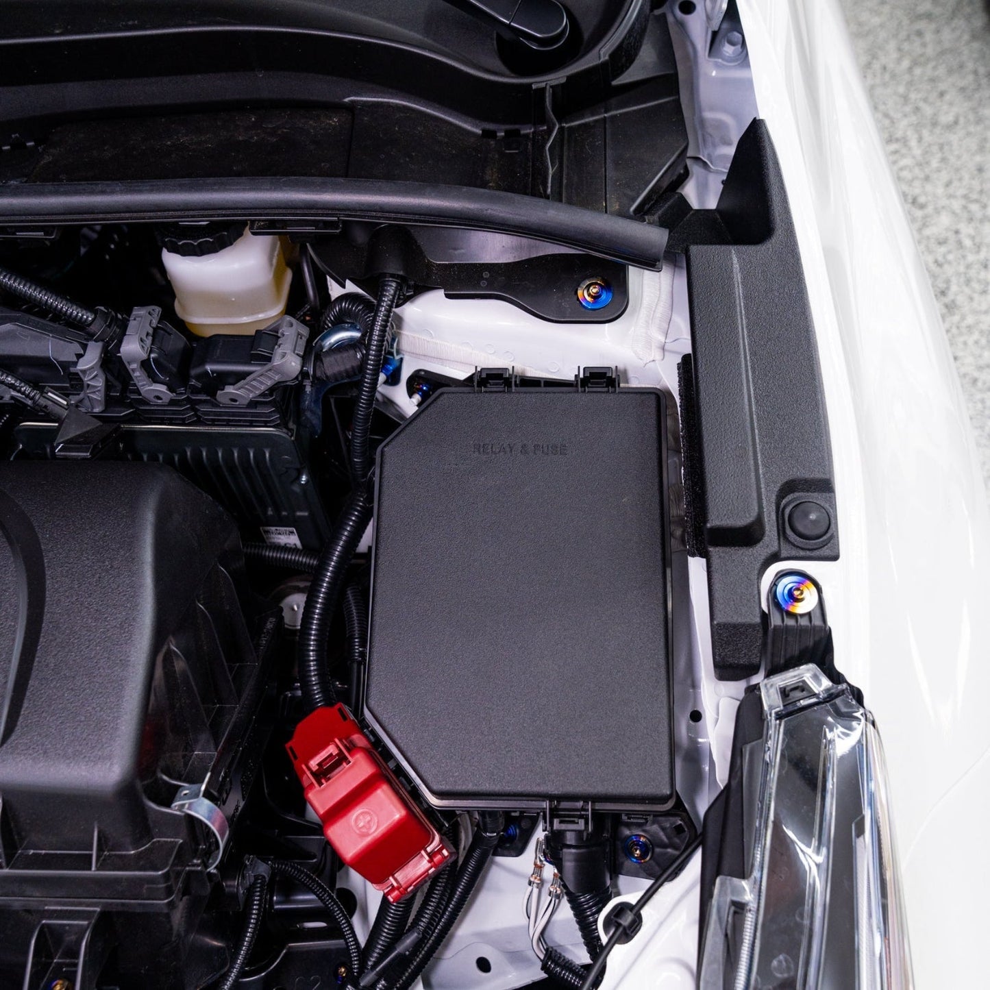 JDC Titanium Engine Bay Dress-Up Hardware Kit (23+ GR Corolla) - Graveyard Performance