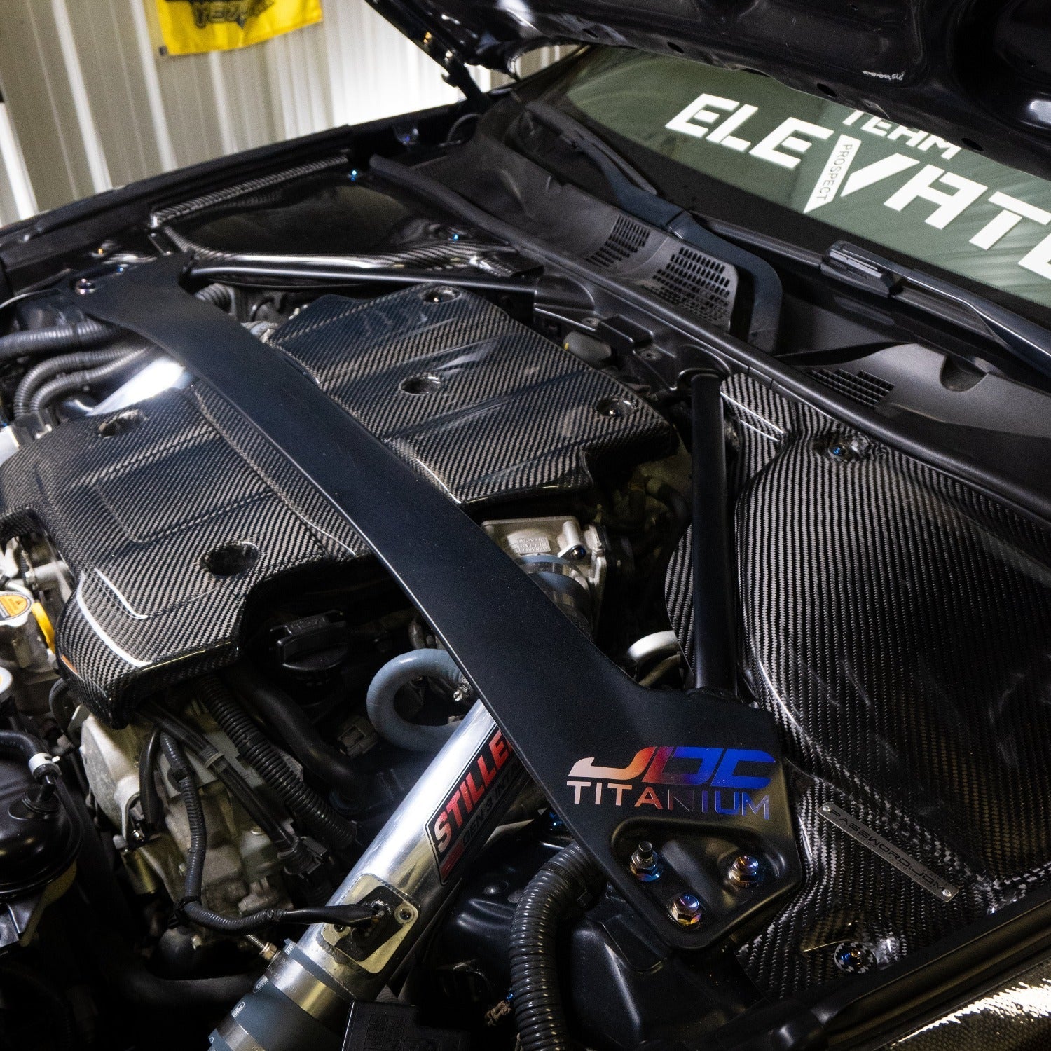 JDC Titanium Engine Bay Dress-Up Hardware Kit (Nissan 370Z) - Graveyard Performance