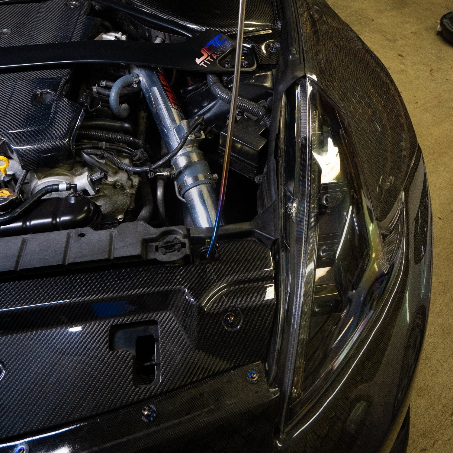 JDC Titanium Engine Bay Dress-Up Hardware Kit (Nissan 370Z) - Graveyard Performance