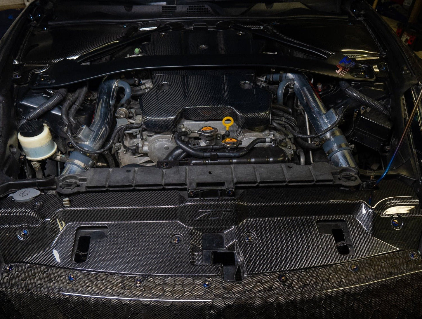JDC Titanium Engine Bay Dress-Up Hardware Kit (Nissan 370Z) - Graveyard Performance