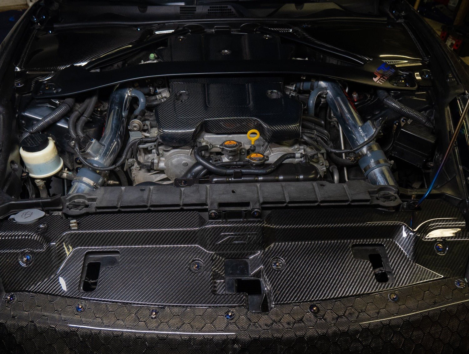 JDC Titanium Engine Bay Dress-Up Hardware Kit (Nissan 370Z) - Graveyard Performance