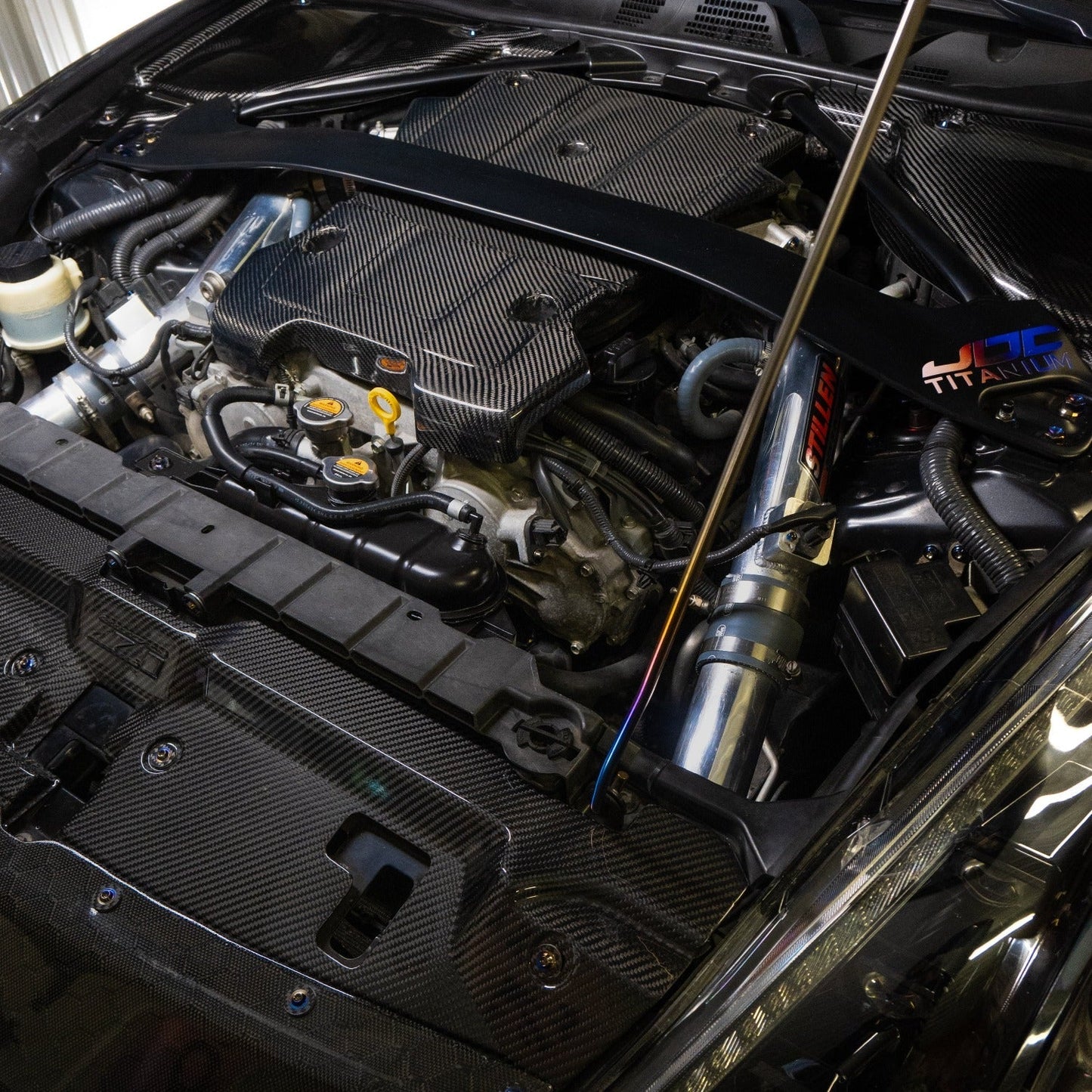 JDC Titanium Engine Bay Dress-Up Hardware Kit (Nissan 370Z) - Graveyard Performance