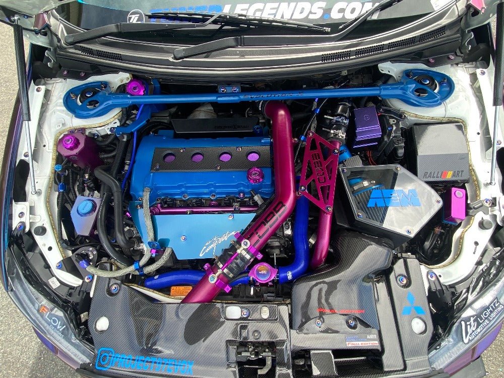 JDC Titanium Engine Bay Dress-Up Hardware Kit (Evo X) - Graveyard Performance