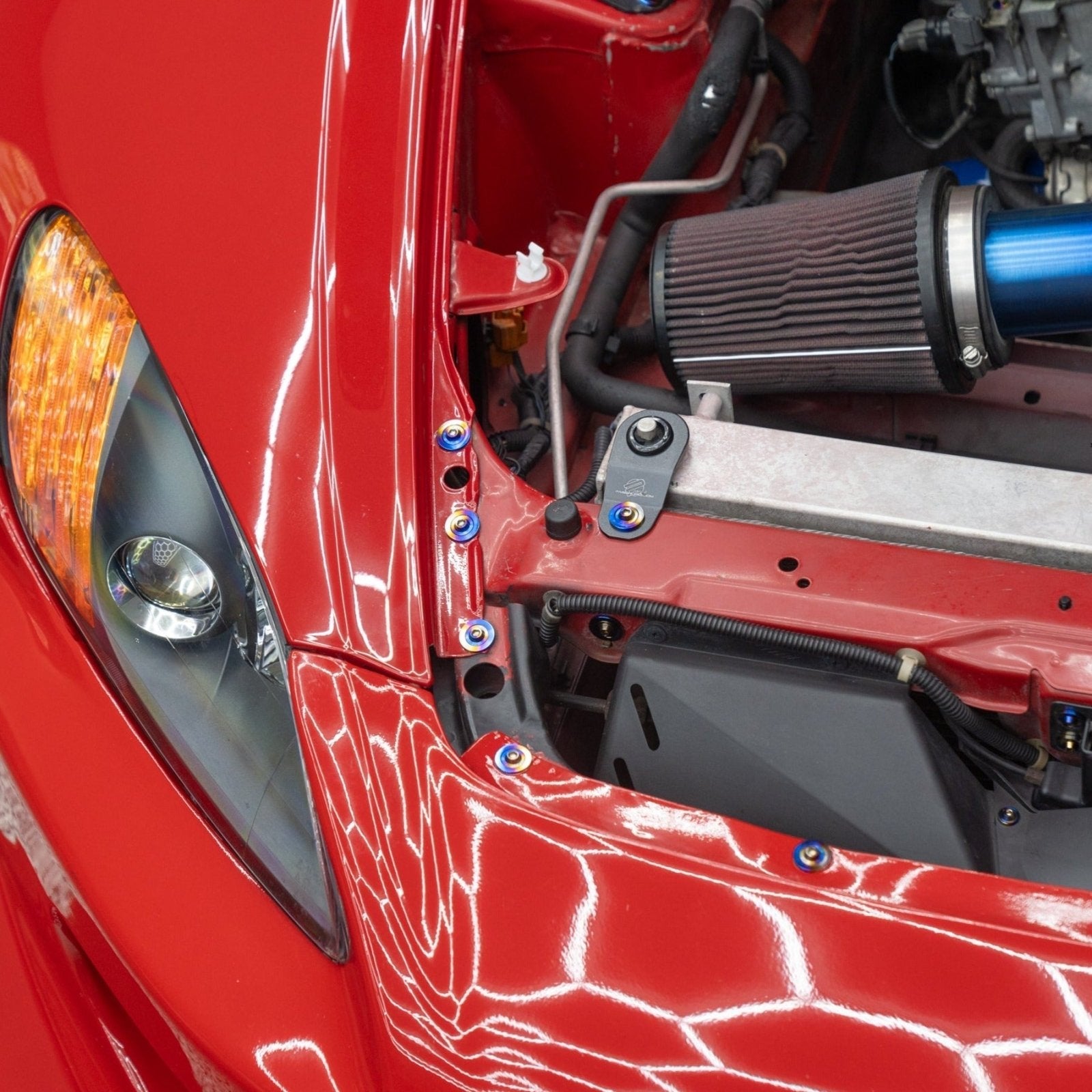 JDC Titanium Engine Bay Dress-Up Hardware Kit (Honda S2000) - Graveyard Performance