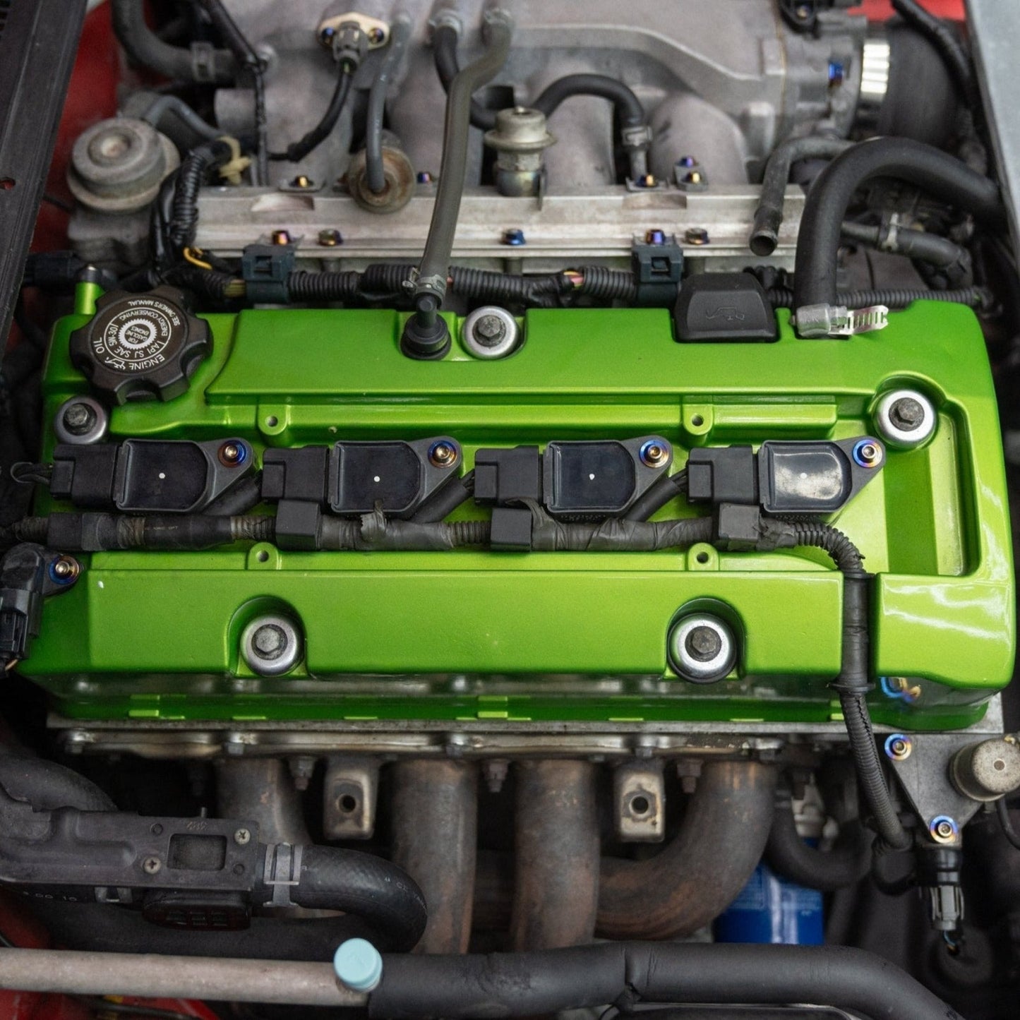 JDC Titanium Engine Bay Dress-Up Hardware Kit (Honda S2000) - Graveyard Performance