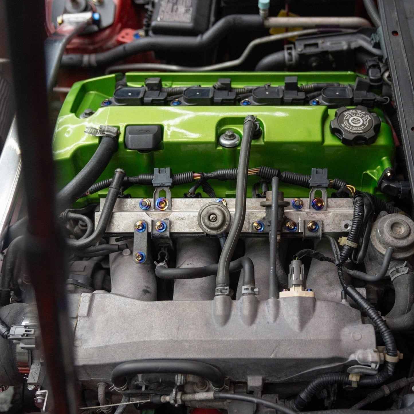JDC Titanium Engine Bay Dress-Up Hardware Kit (Honda S2000) - Graveyard Performance