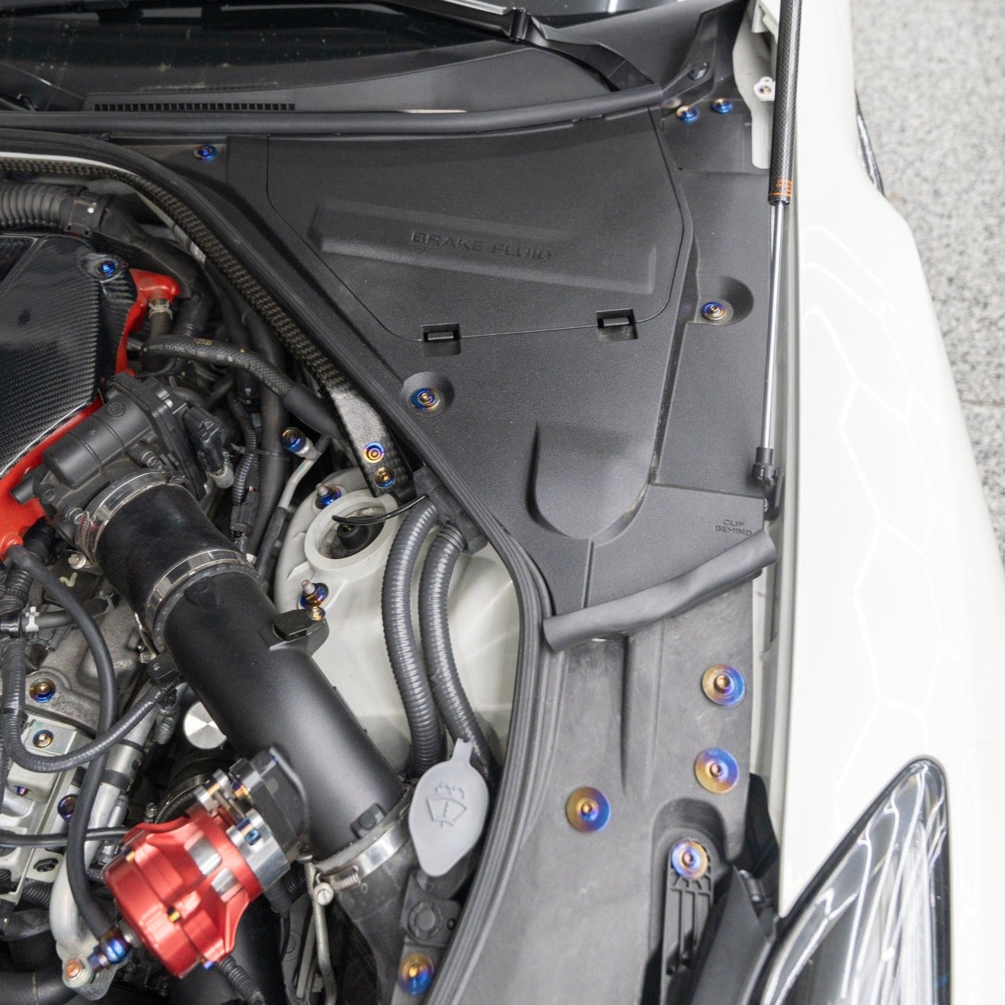 JDC Titanium Engine Bay Dress-Up Hardware Kit (R35 GT-R) - Graveyard Performance