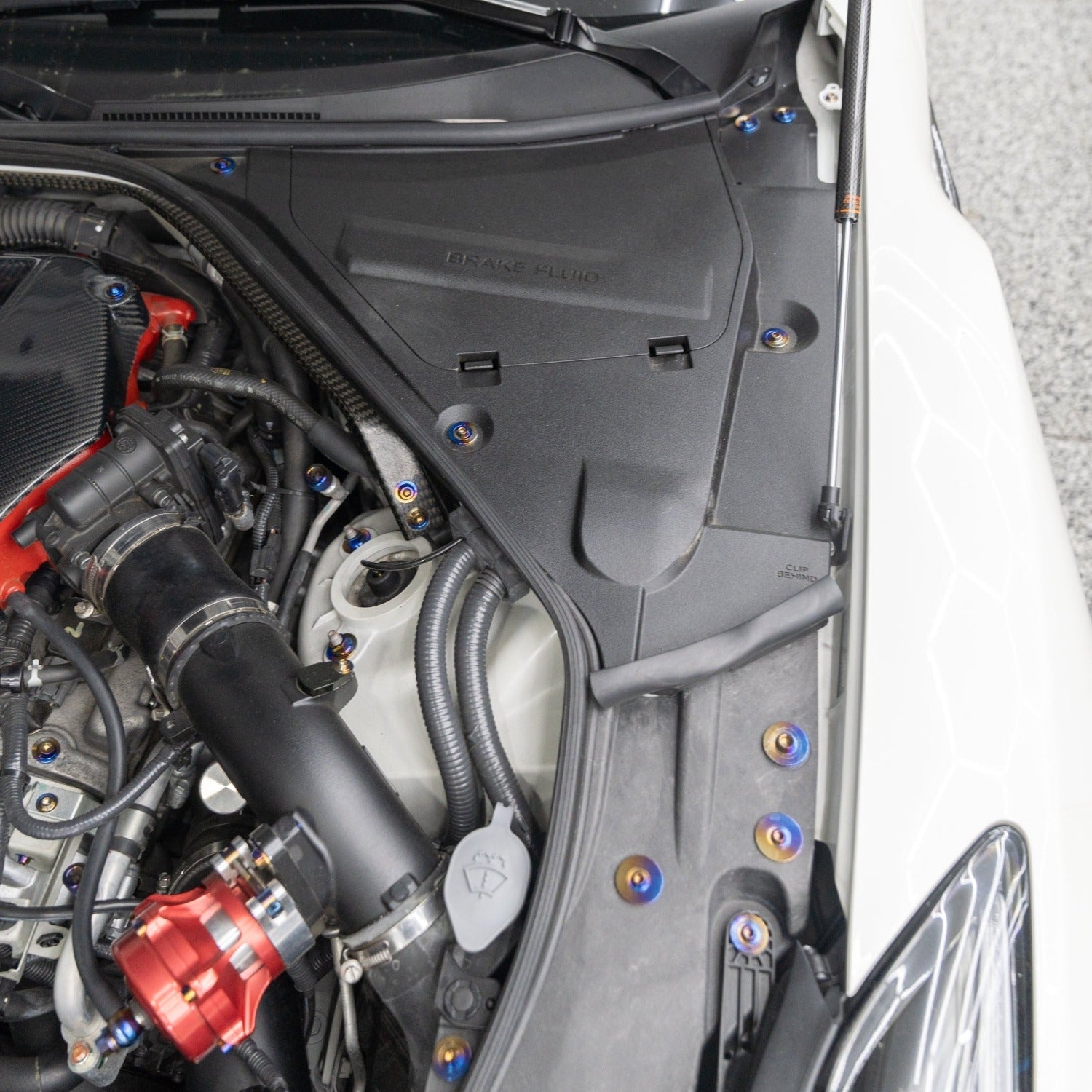 JDC Titanium Engine Bay Dress-Up Hardware Kit (R35 GT-R) - Graveyard Performance