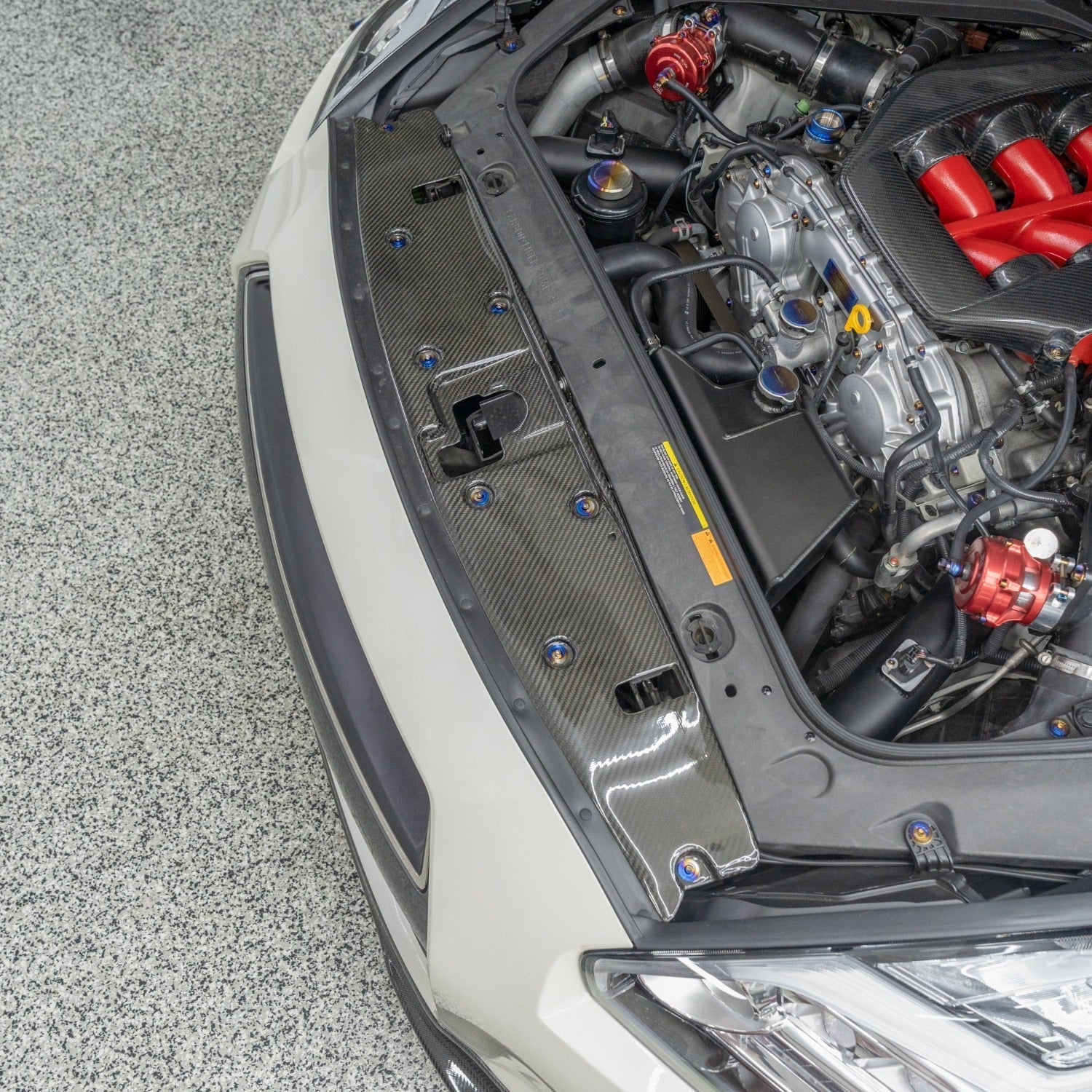 JDC Titanium Engine Bay Dress-Up Hardware Kit (R35 GT-R) - Graveyard Performance