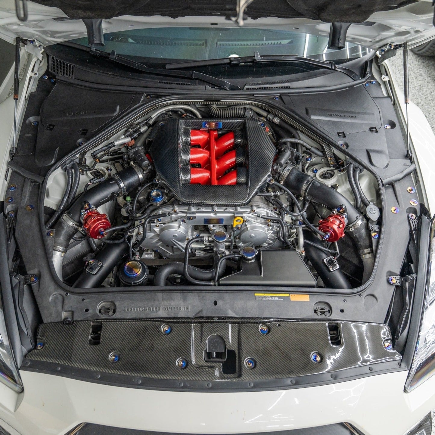 JDC Titanium Engine Bay Dress-Up Hardware Kit (R35 GT-R) - Graveyard Performance